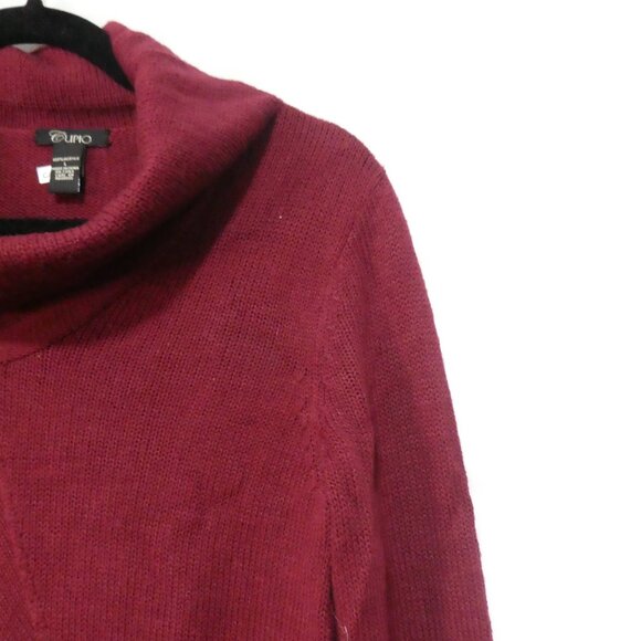 CUPIO | large | Burgundy Acrylic Cowl Neck Sweater - Picture 5 of 12